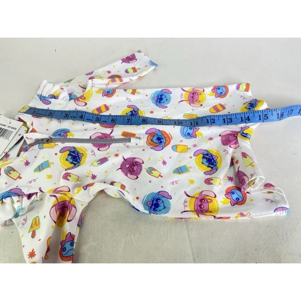 Disney Lilo & Stitch One Piece Long Sleeve Rashguard Swimsuit Baby Girl 3 Months
